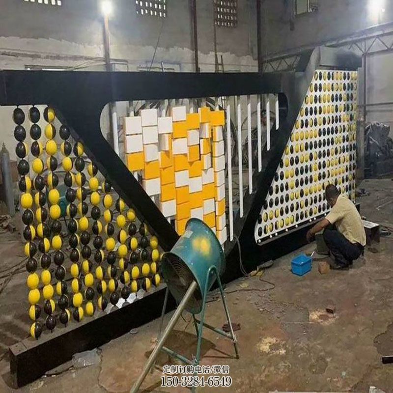 企业屏风雕塑 背景墙雕塑展示提供 景观镂空背景墙屏风雕塑定做
