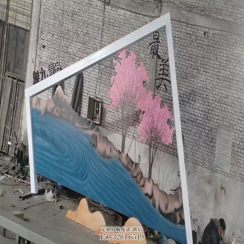 中式屏风雕塑 园林景观背景墙雕塑精选 园林背景墙屏风雕塑摆件订做