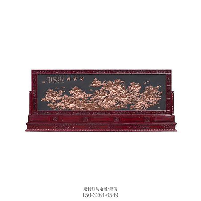 酒店屏风雕塑 国画雕塑装饰精品 景观户外国画屏风雕塑点击