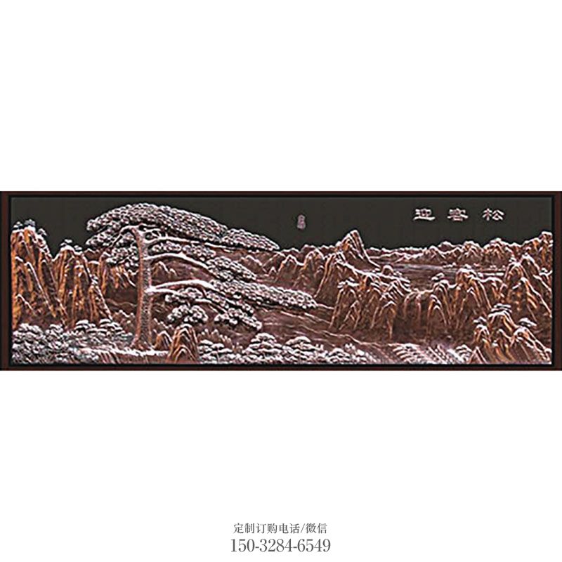 社区屏风雕塑 景观国画雕塑造型点击 烤漆国画屏风雕塑制造商